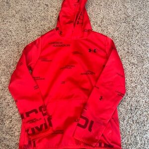 Under Armour Kids Red Graphic Hoodie - Youth Medium